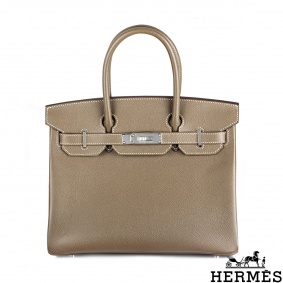 Herms Birkin 30cm Etoupe Veau Epsom PHW